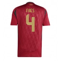 Echipament fotbal Belgia Wout Faes #4 Tricou Acasa European 2024 maneca scurta